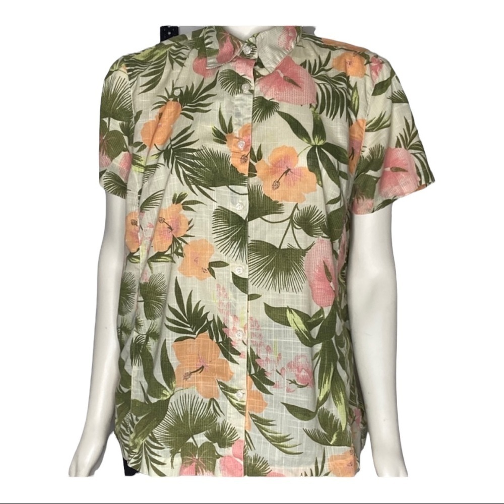 Columbia Floral Button Down Sz XL